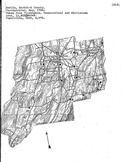 Berlin, Connecticut Cemetery Map