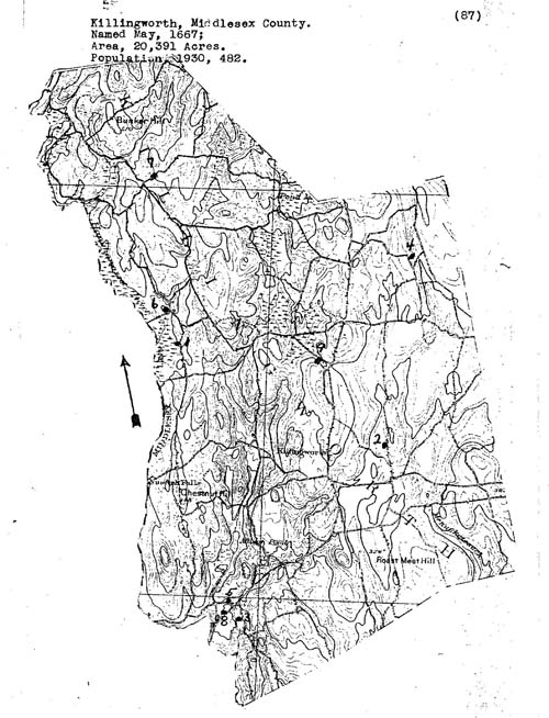 Killingworth, Connecticut Cemetery Map
