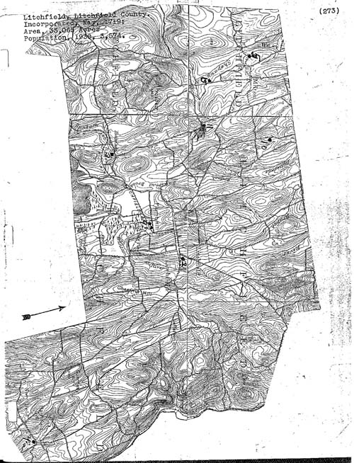 Litchfield, Connecticut Cemetery Map