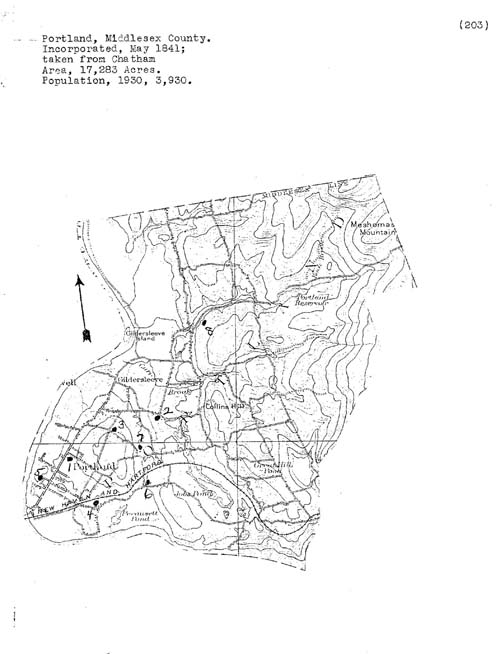 Portland, Connecticut Cemetery Map